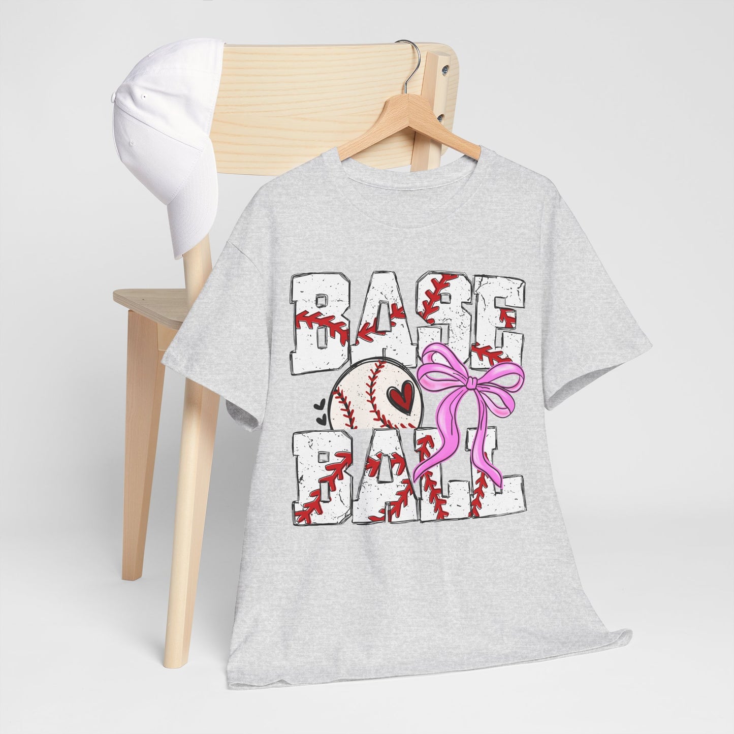 Baseball Tee — Cute Pink Bow Graphic Shirt