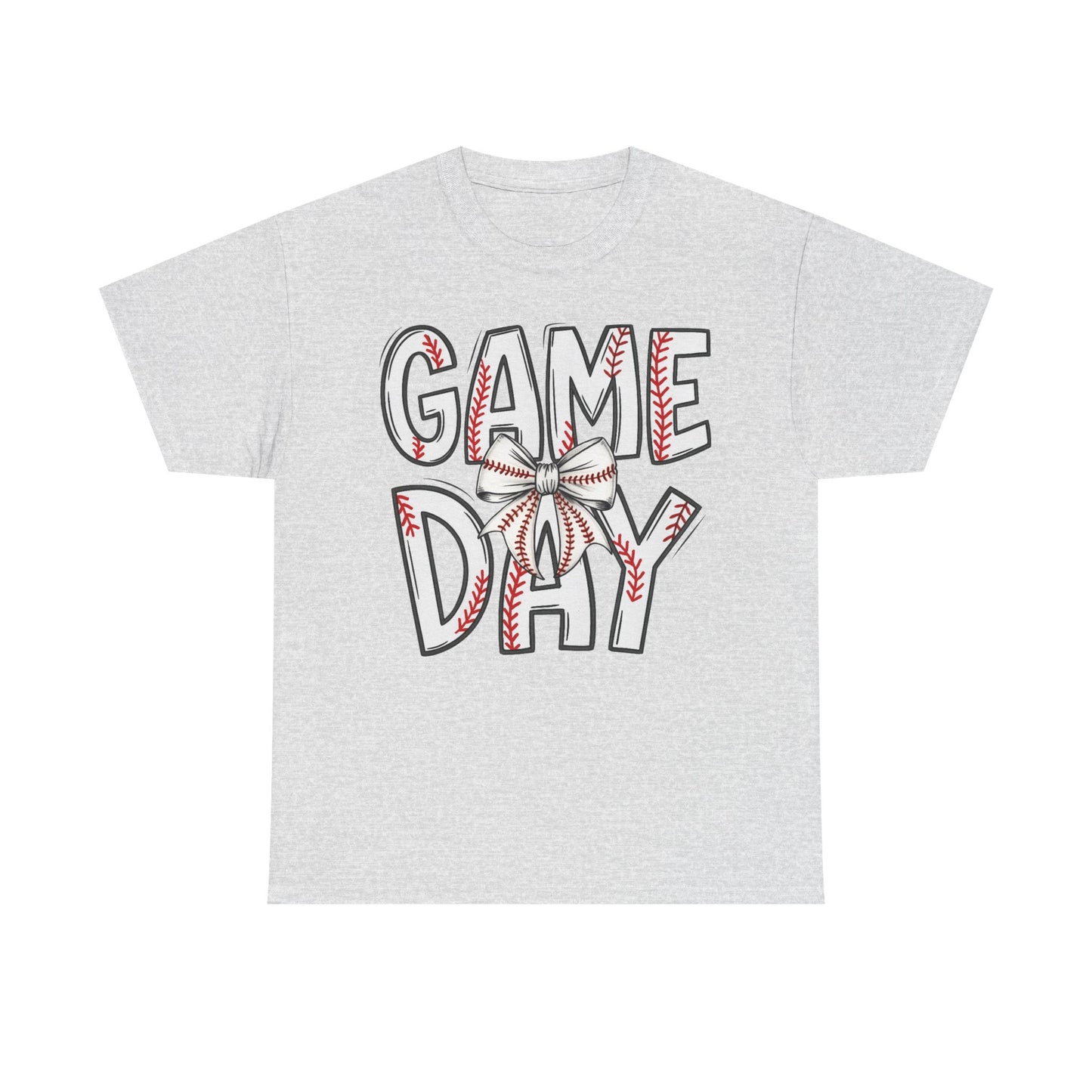 Game Day Baseball Letters Coquette Bow Graphic Shirt