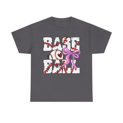 Baseball Tee — Cute Pink Bow Graphic Shirt