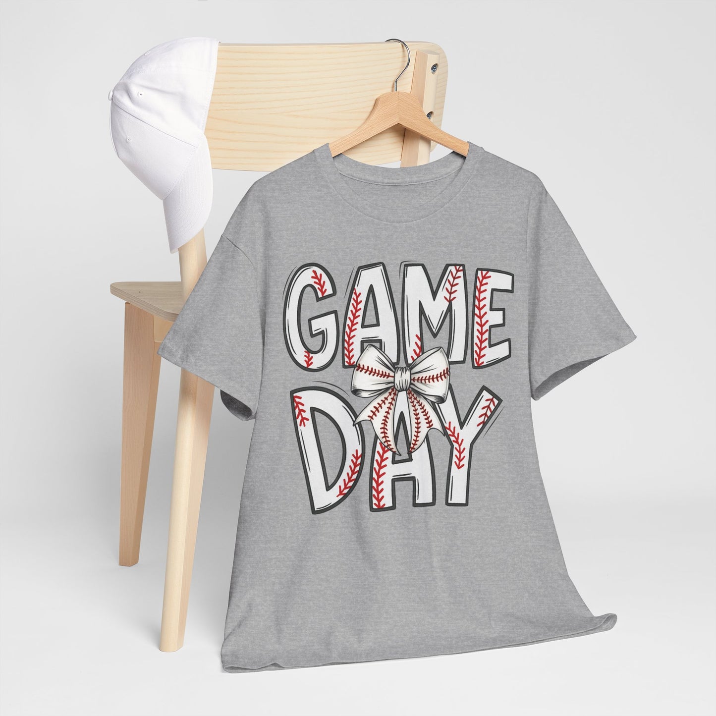 Game Day Baseball Letters Coquette Bow Graphic Shirt
