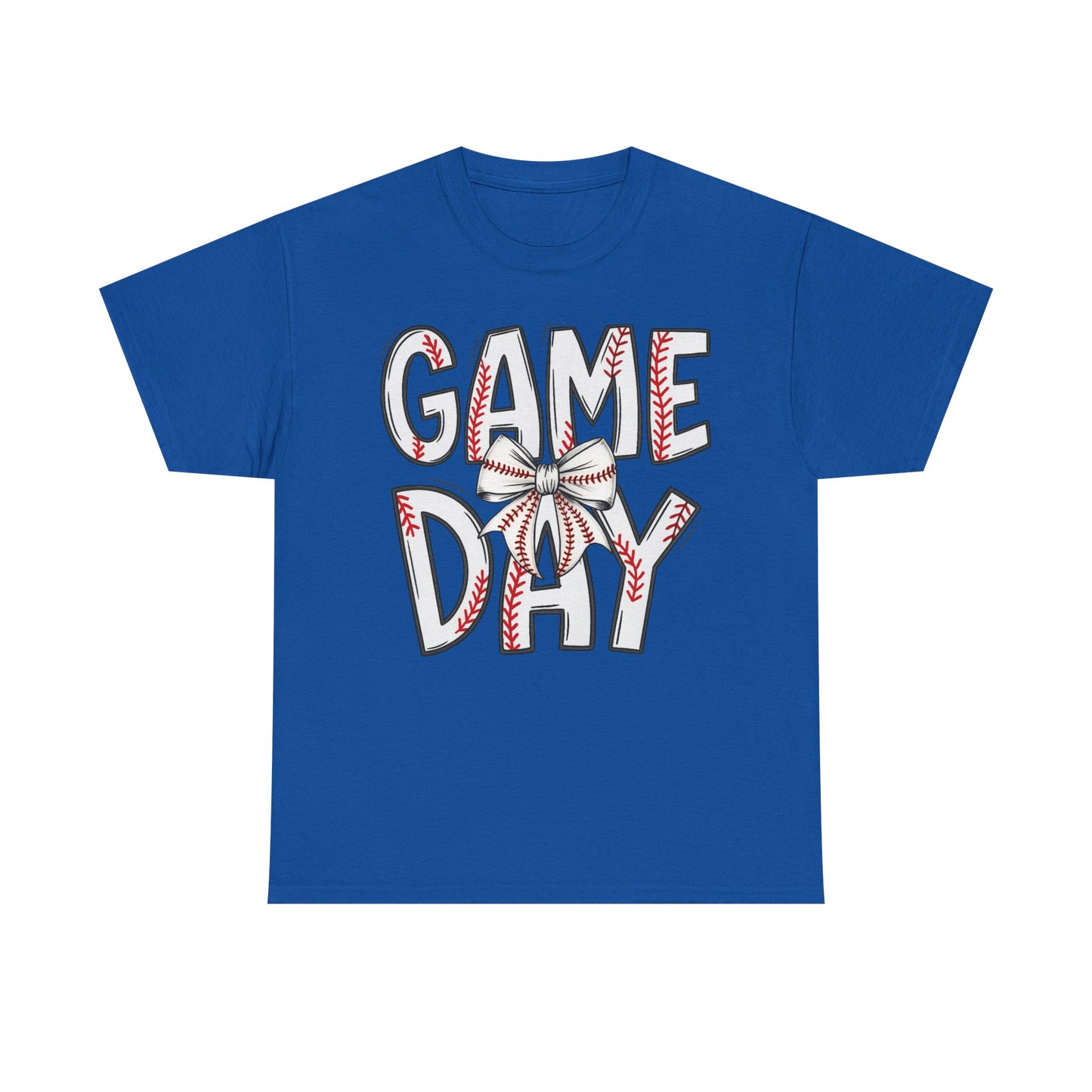 Game Day Baseball Letters Coquette Bow Graphic Shirt