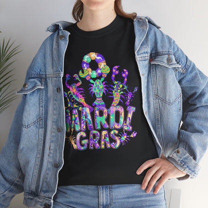 Mardi Gras Watercolor Crawfish on a Gildan T-Shirt