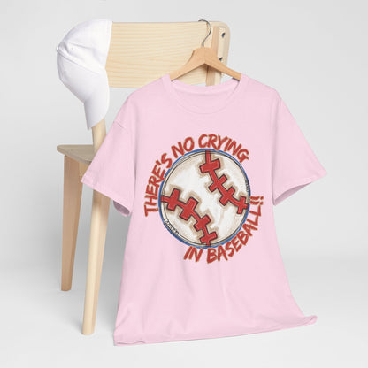 There’s No Crying in Baseball Watercolor Baseball Graphic Shirt