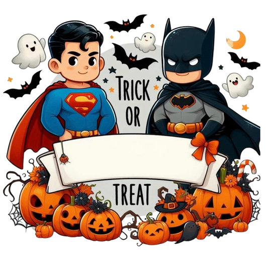 Halloween Bag Design - Batman and Superman