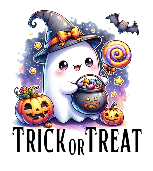 Halloween Bag Design - Trick or Treat Cute Ghost