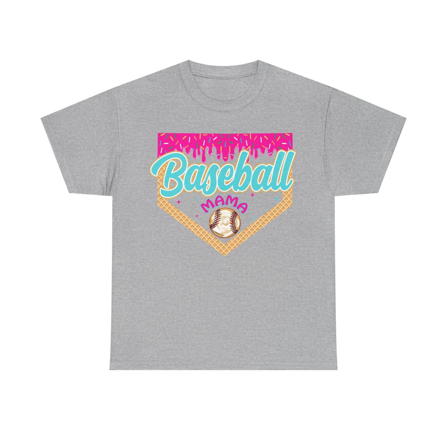 Baseball Mama Drip Tee — Ice Cream Drip Baseball Mama Graphic Shirt