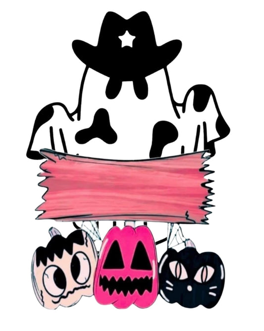 Halloween Bag Design -  Cow Print Cowboy Ghost