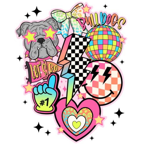 Bulldog Neon Lightning Bolt (Youth)