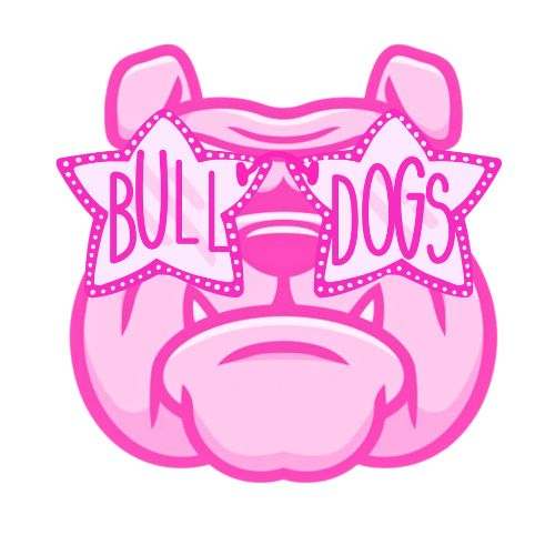 Pink Preppy Bulldogs with Star Eyes (Adult)