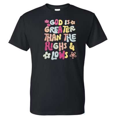 God is Greater than the Highs and Lows Fluffy Patch Apparel