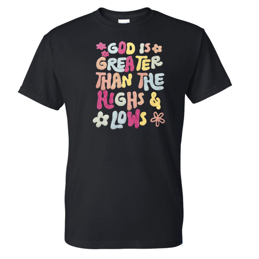 God is Greater than the Highs and Lows Fluffy Patch Apparel