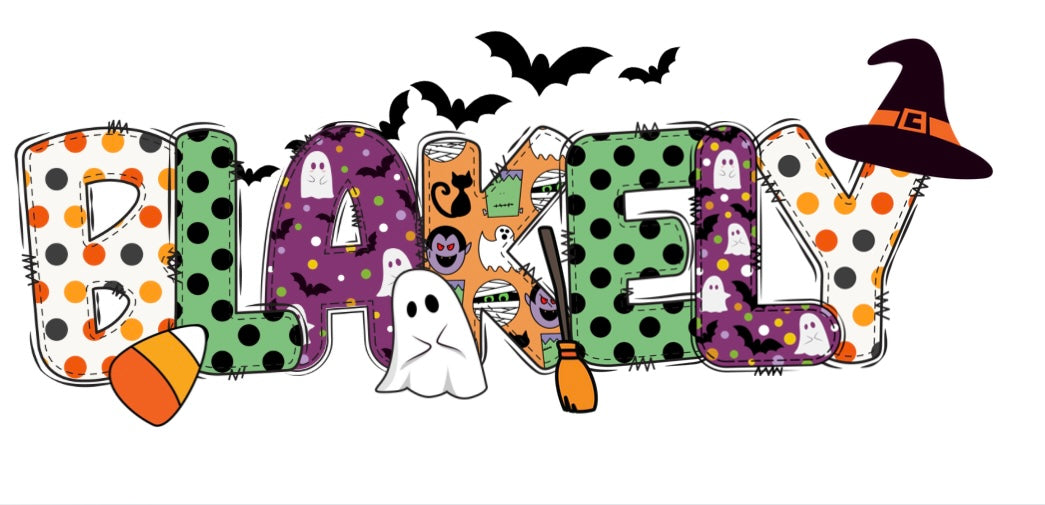 Halloween Bag Design - Custom Name Made From Halloween Letters