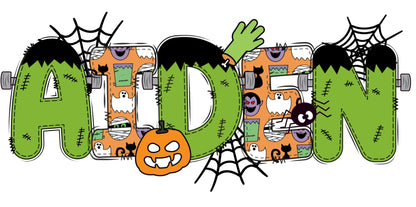 Halloween Bag Design - Custom Name Made From Halloween Letters