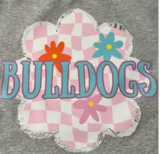 *SALE ITEM Retro Flower Bulldogs