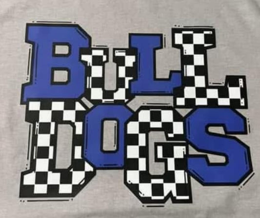 *SALE ITEM Blue and Checkered Bulldogs