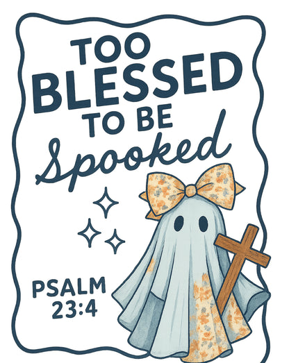 Too Blessed To Be Stressed Patchwork Ghost