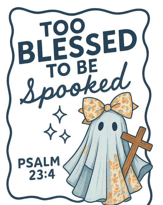 Too Blessed To Be Stressed Patchwork Ghost