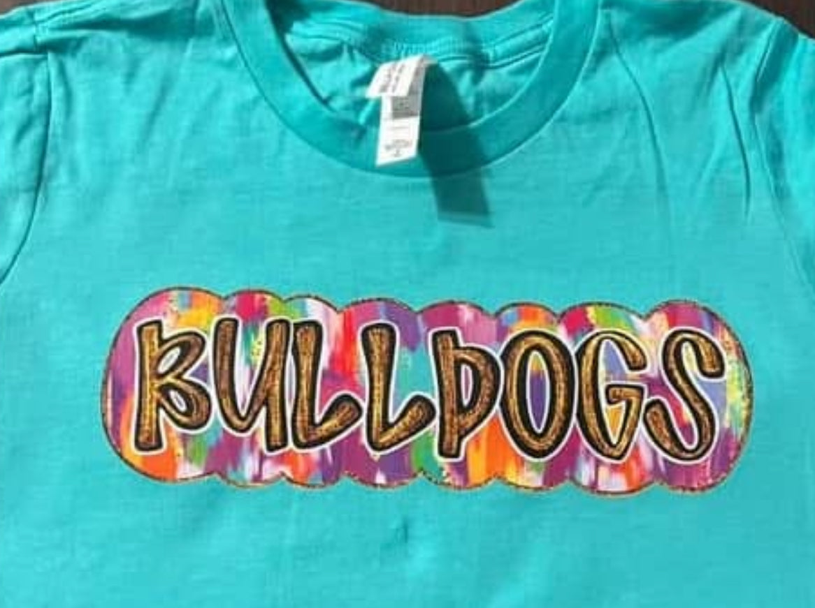 *SALE ITEM Paintstroke Gold Bulldogs