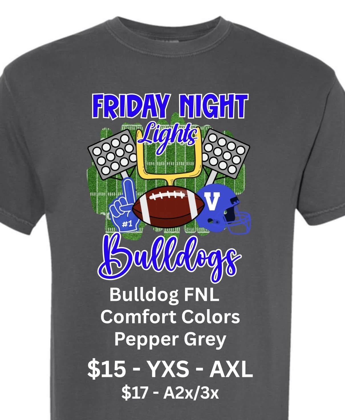 Vancleave Bulldogs Friday Night Lights Shirt Comfort Colors Brand T-Shirt