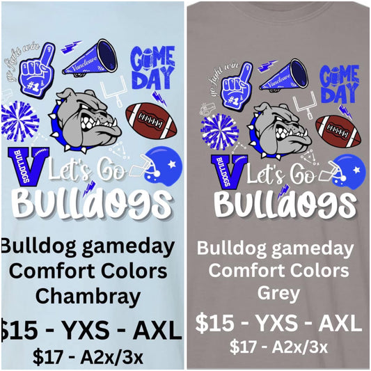 Vancleave Bulldogs Gameday Shirt Comfort Colors Brand T-Shirt