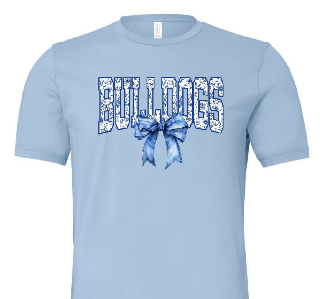 Bulldog Floral Bow (Adult)