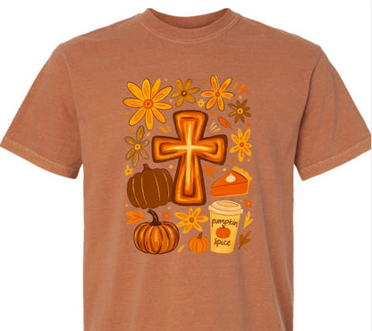 Boho Cross and Pumpkins (Adult)