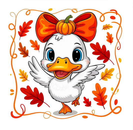 Fall Duck with Pumpkin Bow (Youth)