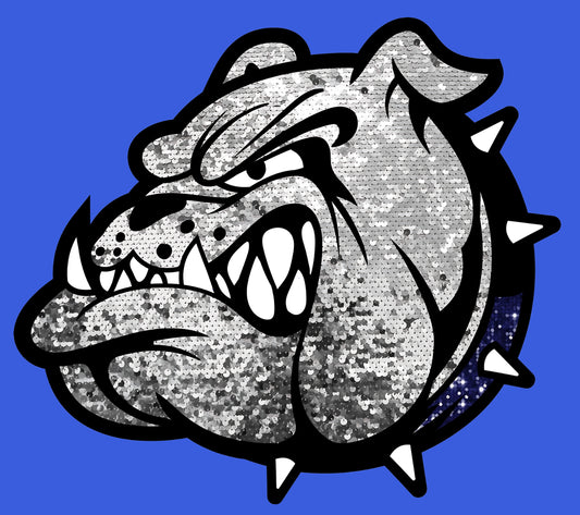 Faux Sequin Bulldog Head (Adult)