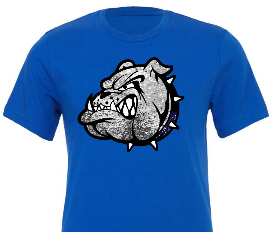 Faux Sequin Bulldog Head (Adult)