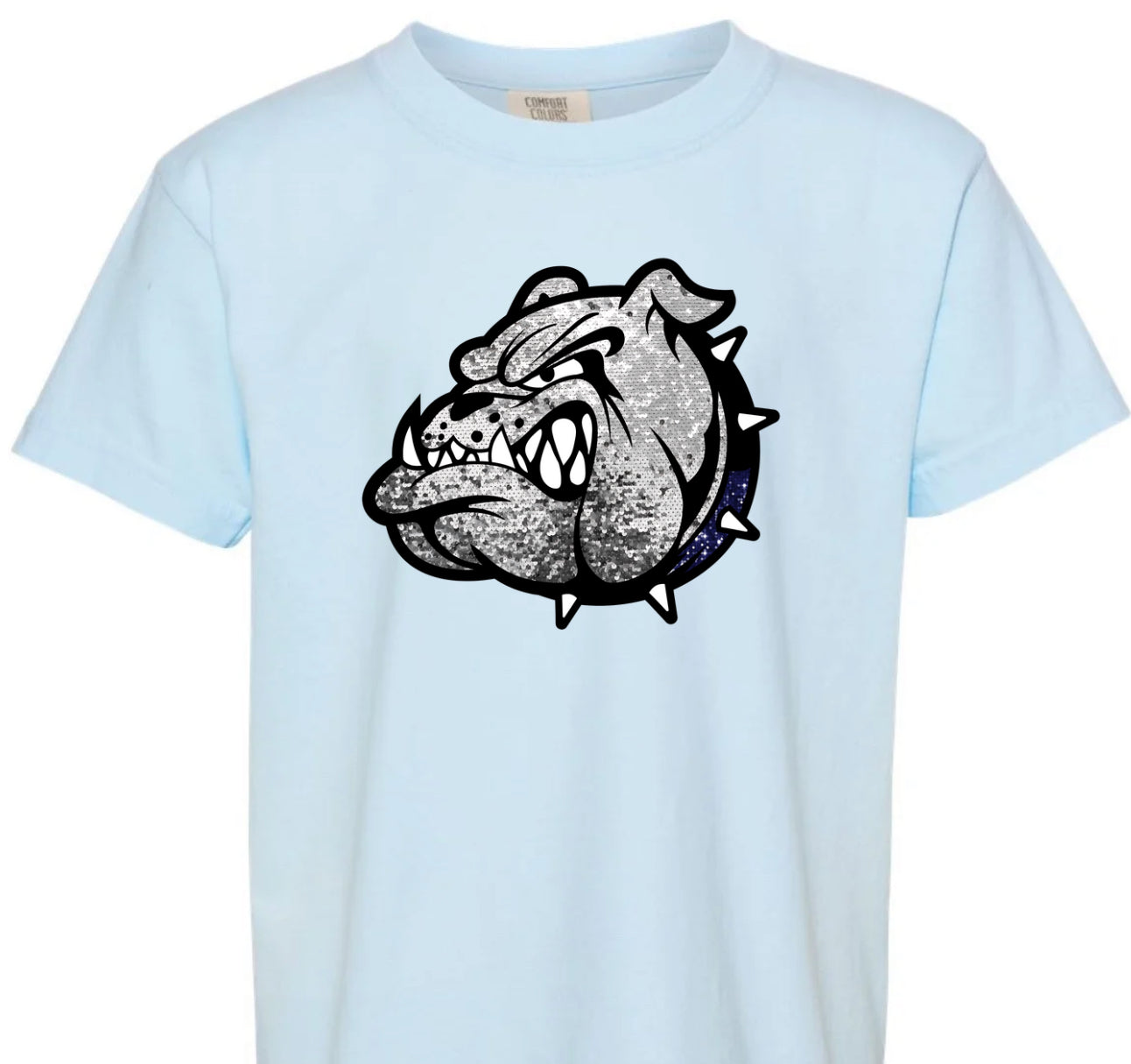 Faux Sequin Bulldog Head (Adult)