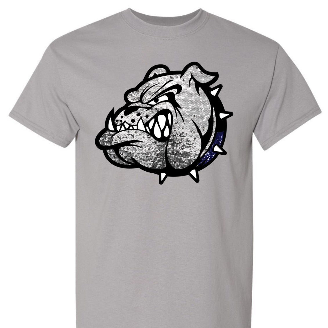 Faux Sequin Bulldog Head (Adult)