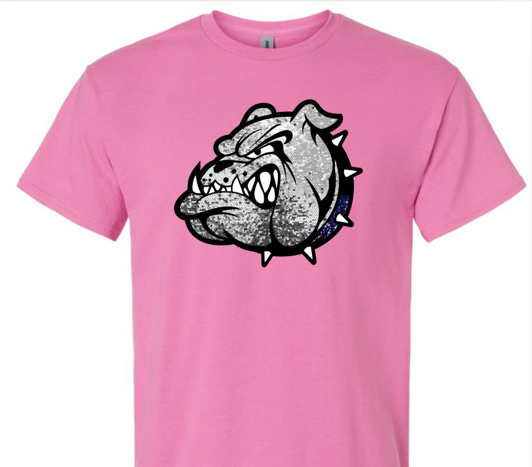 Faux Sequin Bulldog Head (Adult)