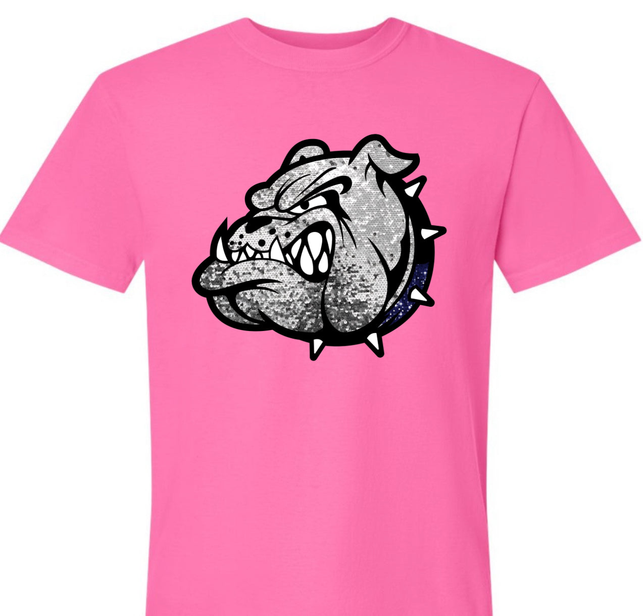 Faux Sequin Bulldog Head (Adult)