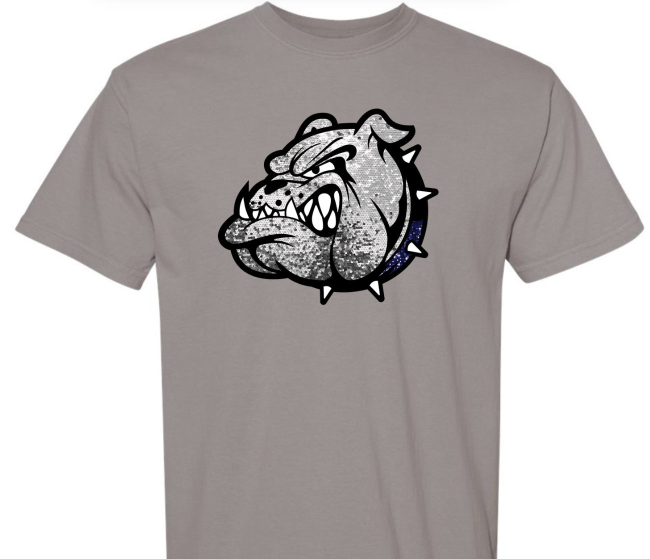 Faux Sequin Bulldog Head (Adult)