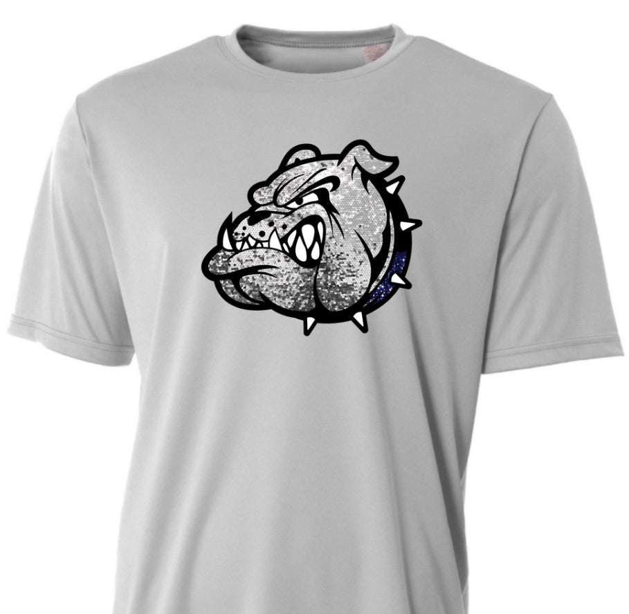 Faux Sequin Bulldog Head (Adult)