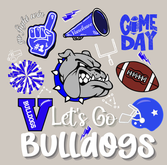 Let’s Go Bulldogs Doodle Shirt (Adult)