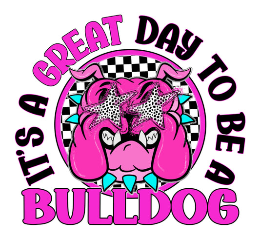 Pink Great Day Preppy Bulldogs (Youth)