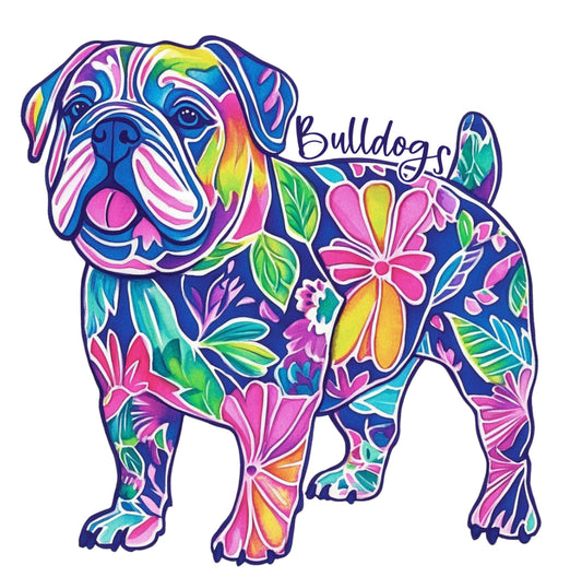 Floral Standing Bulldog (Youth)