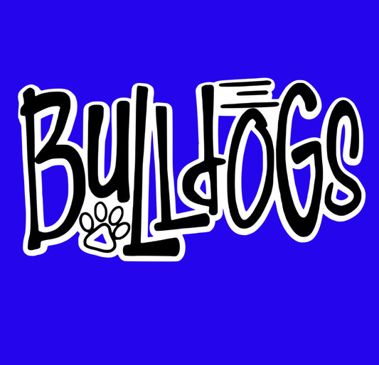 Bulldogs Word With Simple Lines Design (Youth)