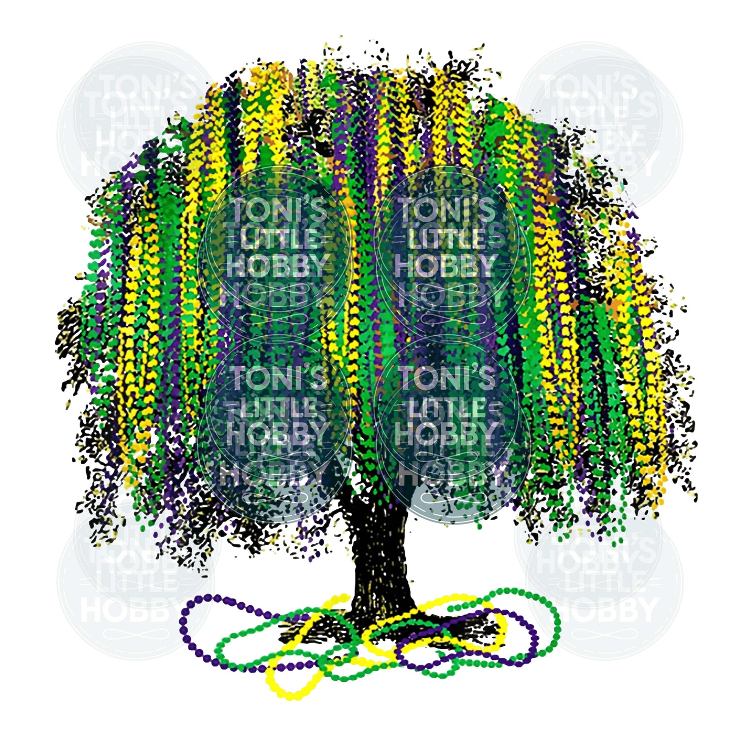 Mardi Gras Tree With Beads