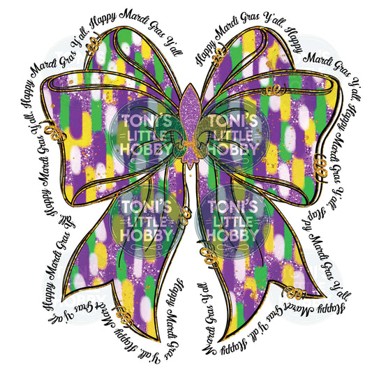 Mardi Gras Croquette Bow