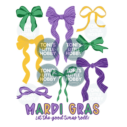 Mardi Gras Croquette Bow Design