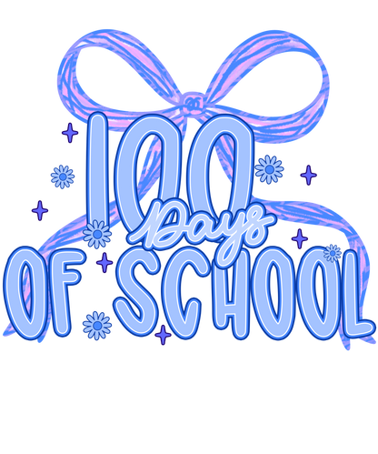 100 Days Blue Bow